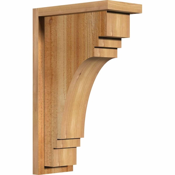Ekena Millwork Pescadero Rough Sawn Corbel w/Backplate, Western Red Cedar, 6"W x 12"D x 20"H COR06X12X20PEC01RWR - main